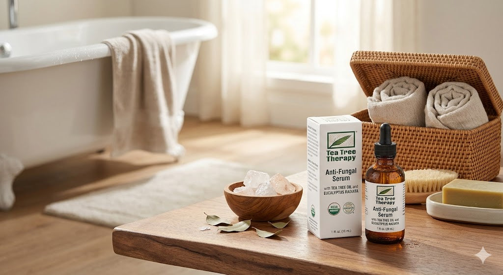 Tea Tree Therapy Anti-Fungal Serum with Tea Tree Oil & Eucalyptus Radiata, 1 fl oz (30 mL)