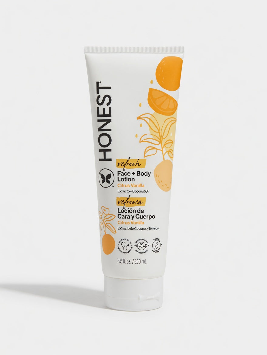 Honest Refresh Face + Body Lotion Citrus Vanilla 8.5 fl oz
