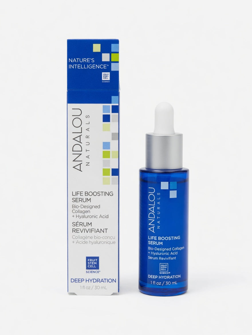 Andalou Naturals Life Boosting Serum, Deep Hydration, 1 fl oz (30 mL)