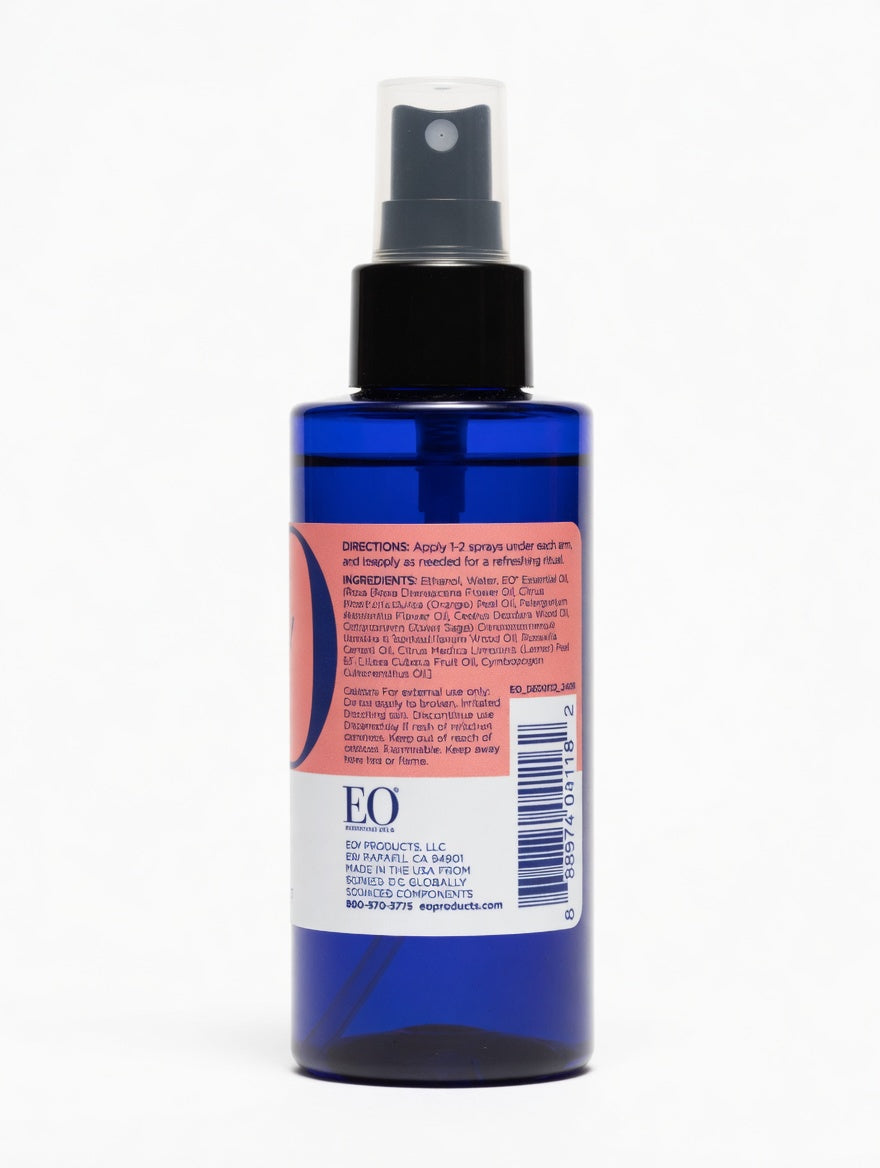 EO Plant-Based Deodorant Spray, Nurturing Rose Lemon, 4 fl oz