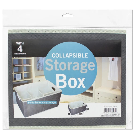 Collapsible Storage Box with Dividers