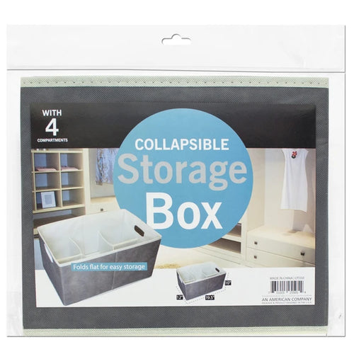 Collapsible Storage Box with Dividers