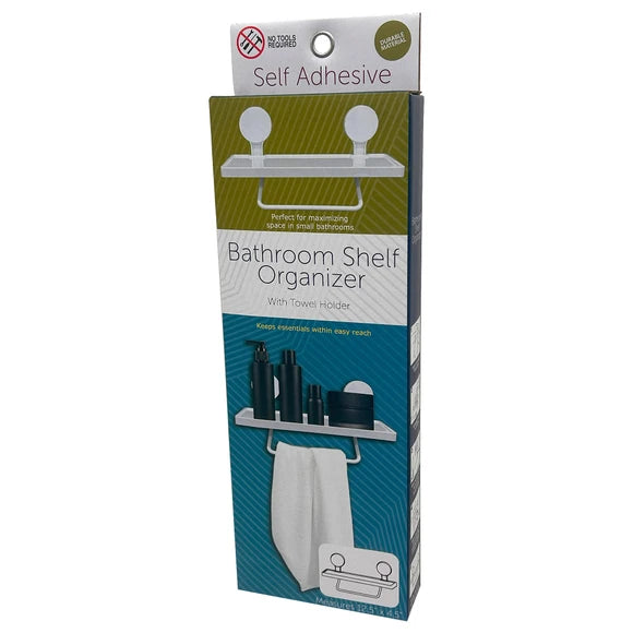Wall Floating Bathroom Organizer - No Drill