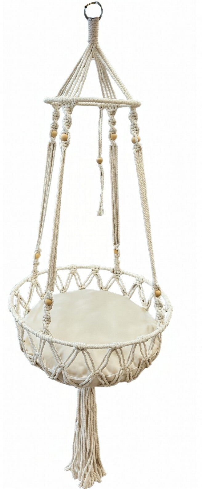 Macrame Hanging Cat Hammock - Indoor Cat Bed Swing