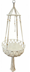Macrame Hanging Cat Hammock - Indoor Cat Bed Swing