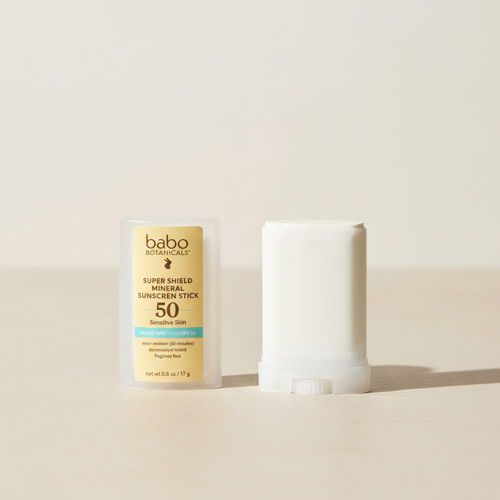 Babo Botanicals Super Shield Mineral Sunscreen Stick SPF 50 - abierto