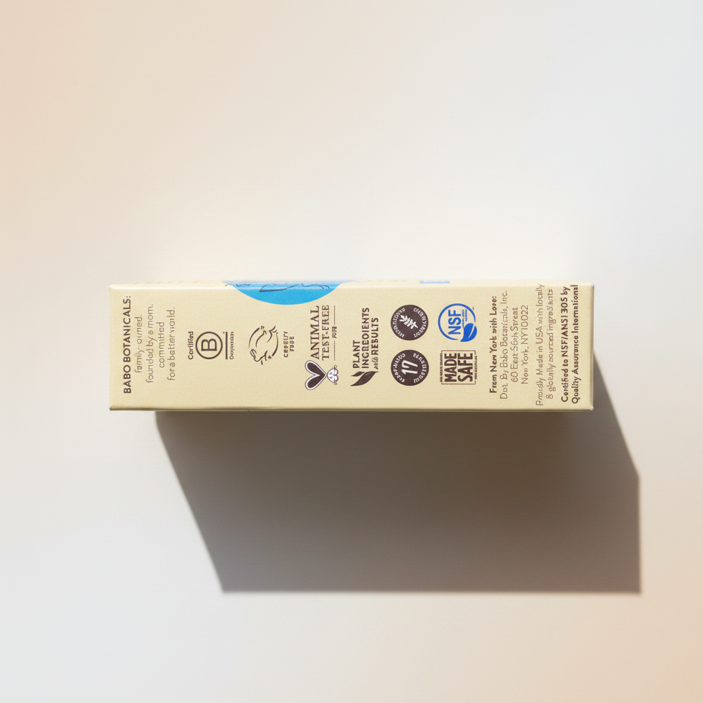 Babo Botanicals Super Shield Mineral Sunscreen Stick SPF 50 - certificaciones