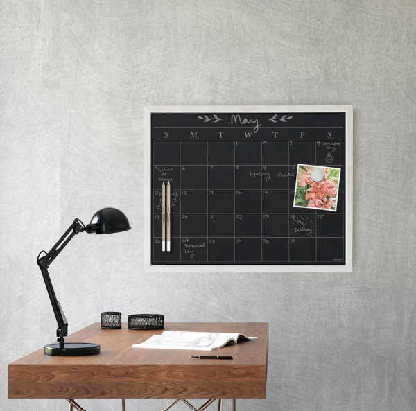 Magnetic Chalk Calendar Board – Weekly View for Monthly Planning (16” x 20”)